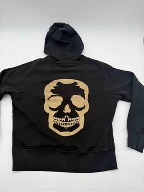 Women’s Zadig & Voltaire Clipper Skull Foil Hoodie Sz Small